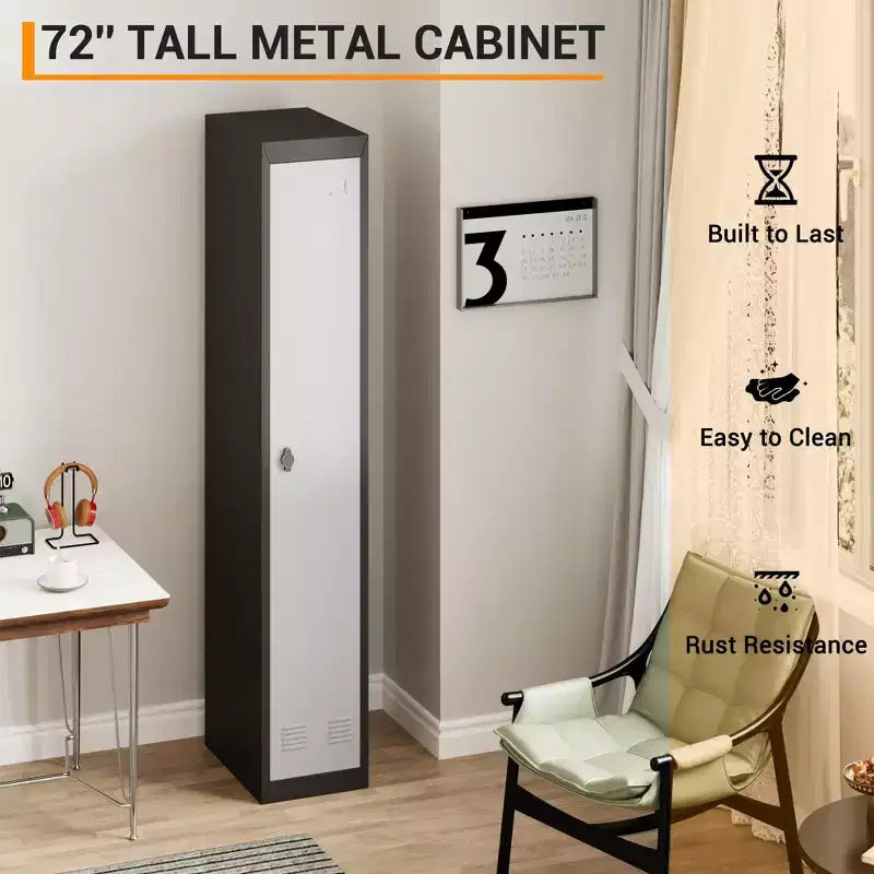 71 Casiers métalliques pour employés, Casiers de rangement en acier à 3 niveaux pour vêtements, Armoire autonome pour la maison, le bureau, la salle de sport, l'école, le garage