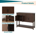 COZONY 47.2 Buffet de Rangement avec Tiroirs, Portes Coulissantes et Étagères, Table d'Entrée, Buffet Étroit Moderne pour Salle à Manger