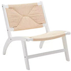 Fauteuil d'appoint scandinave en corde de papier tressée Harvey de GDFStudio