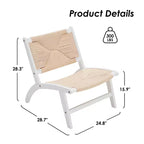 Fauteuil d'appoint scandinave en corde de papier tressée Harvey de GDFStudio