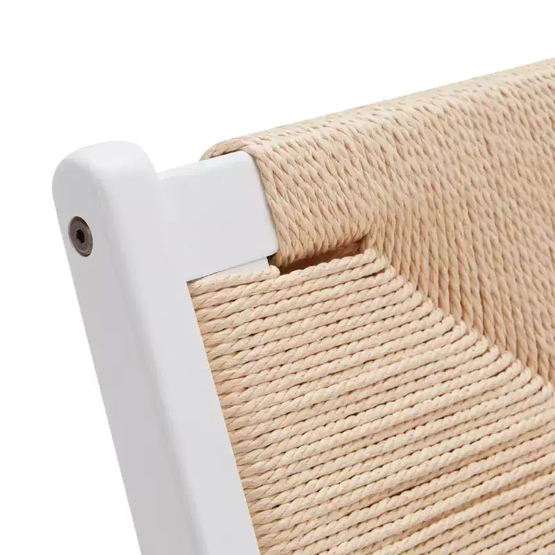 Fauteuil d'appoint scandinave en corde de papier tressée Harvey de GDFStudio