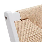 Fauteuil d'appoint scandinave en corde de papier tressée Harvey de GDFStudio
