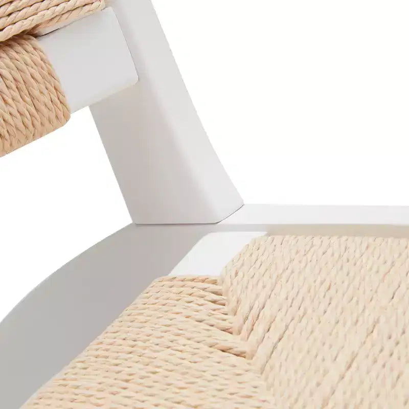 Fauteuil d'appoint scandinave en corde de papier tressée Harvey de GDFStudio