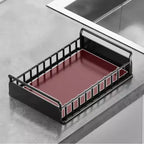 COZONY Organisateur sous évier avec tiroirs coulissants, Rangement de placard de cuisine réglable en forme de L à 2 niveaux, Étagère en métal pour salle de bain