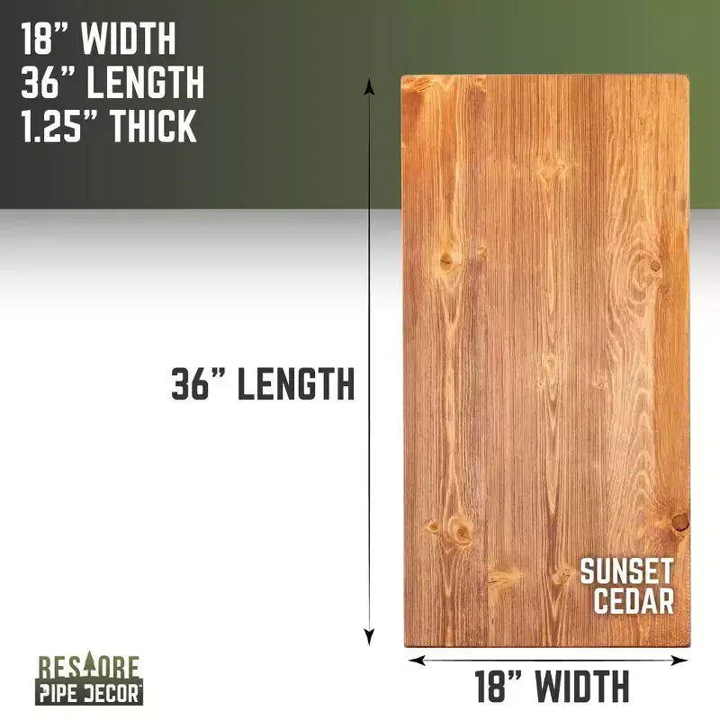 Dessus de table basse en bois massif Sunset Cedar RESTORE par Pipe Decor