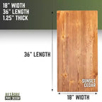 Dessus de table basse en bois massif Sunset Cedar RESTORE par Pipe Decor