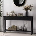 Kinsuite Console Table with 4 Drawers - Wood Hallway Table, Console Table Behind Couch 60 inch Modern Long Sofa Table