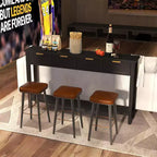 Kinsuite Table console avec 4 tiroirs - Table d'entrée en bois, Table console derrière le canapé, Longue table de canapé moderne de 152 cm