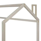Lit cabane double/grand format Lit plateforme en velours Cadre de lit en bois pour enfant, beige - ModernLuxe