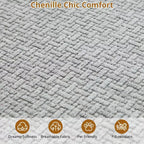 Canapé modulaire incurvé 106" – Chaise longue côté droit pour salon (aucun assemblage requis)