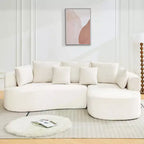 Canapé modulaire incurvé 106" – Chaise longue côté droit pour salon (aucun assemblage requis)