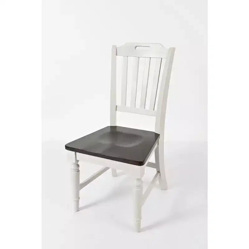 Jofran, chaise à dossier latté en bois d'hévéa massif Orchard Park Farmhouse (lot de 2)