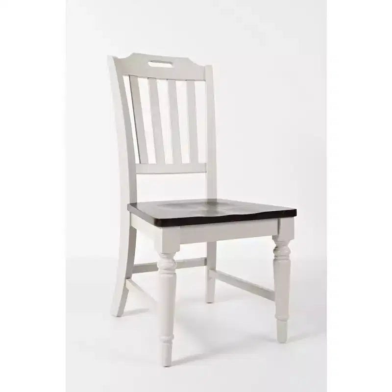 Jofran, chaise à dossier latté en bois d'hévéa massif Orchard Park Farmhouse (lot de 2)