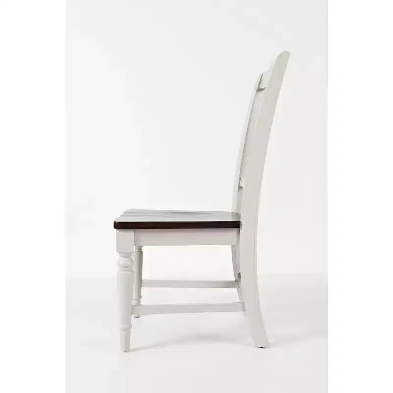 Jofran, chaise à dossier latté en bois d'hévéa massif Orchard Park Farmhouse (lot de 2)
