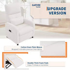 Fauteuil inclinable électrique, canapé simple ergonomique en lin avec siège rembourré et 2 poches latérales, fauteuil inclinable électrique réglable pour salon, chambre à coucher
