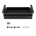 VEVOR 16 Wide Under Desk Drawer Slide Out, Under Desk Mounted Pull-out Drawer Attachment, Hidden Desktop Storage Organizer, 17x9x4 in, Black