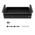 VEVOR 16 Wide Under Desk Drawer Slide Out, Under Desk Mounted Pull-out Drawer Attachment, Hidden Desktop Storage Organizer, 17x9x4 in, Black