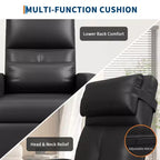 Fauteuil inclinable, fauteuil inclinable réglable, canapé ergonomique surrembourré, dossier haut, assise rembourrée, 2 poches latérales, siège de cinéma maison pour salon