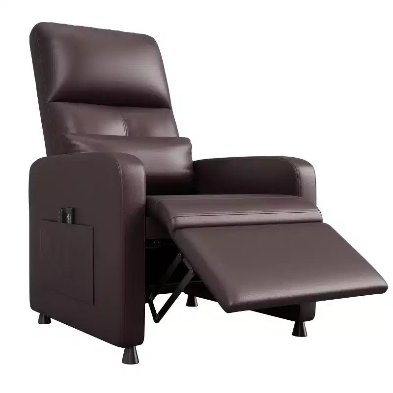 Fauteuil inclinable, fauteuil inclinable réglable, canapé ergonomique surrembourré, dossier haut, assise rembourrée, 2 poches latérales, siège de cinéma maison pour salon