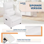 Fauteuil inclinable, fauteuil inclinable réglable, canapé ergonomique surrembourré, dossier haut, assise rembourrée, 2 poches latérales, siège de cinéma maison pour salon