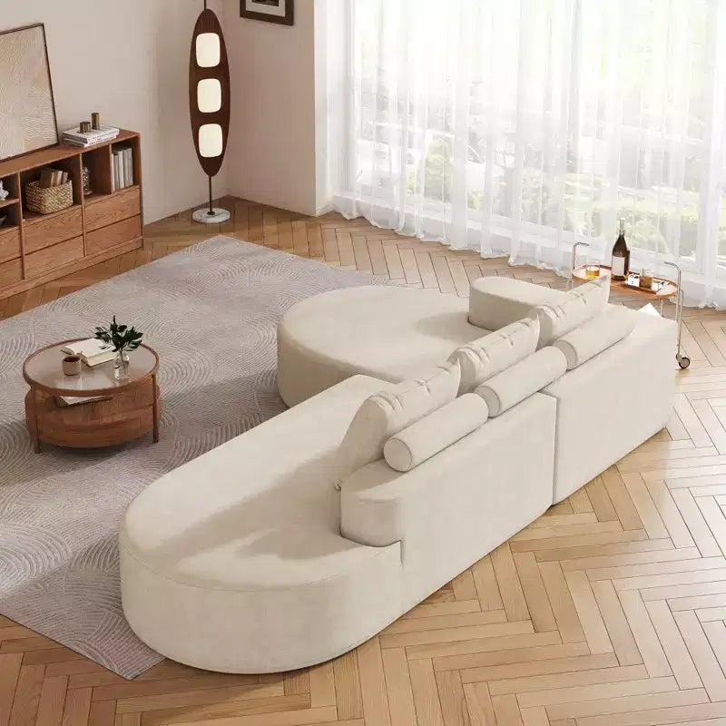 Canapé d'angle en chenille noir de 108,5 pouces avec 3 oreillers pour le salon
