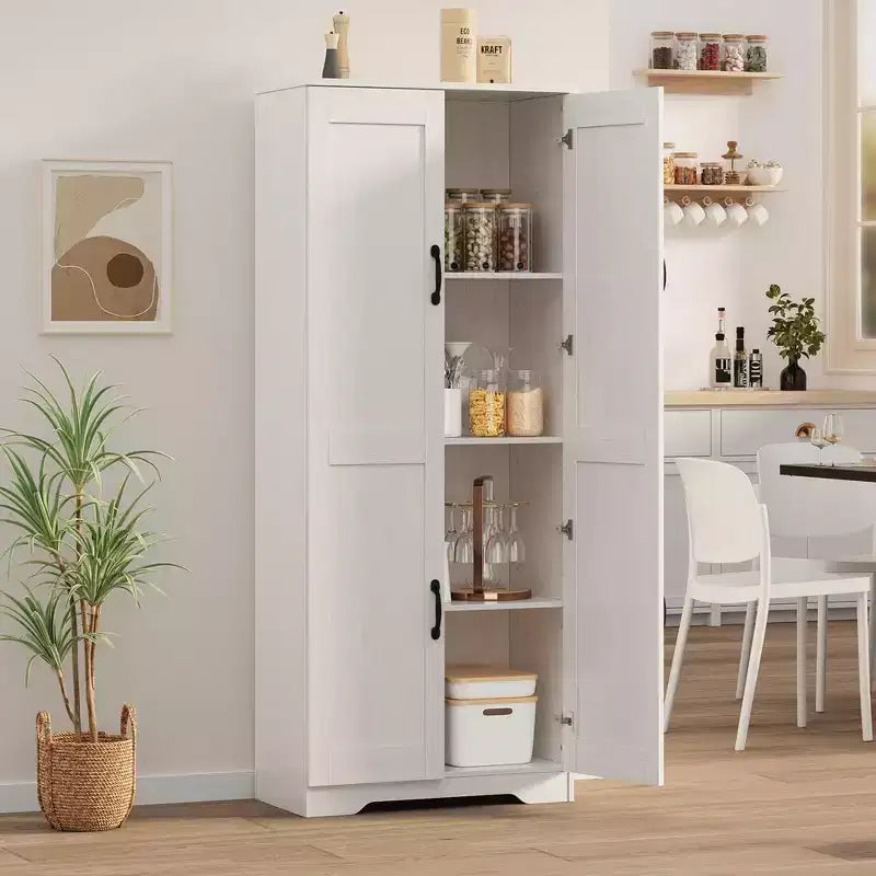 Meuble de cuisine, armoire de rangement autoportante blanche, 60 placards, meuble de rangement haut de salle de bain