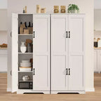 Meuble de cuisine, armoire de rangement autoportante blanche, 60 placards, meuble de rangement haut de salle de bain