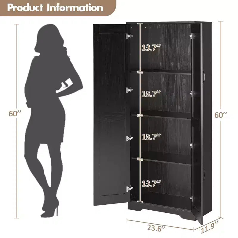 Meuble de cuisine, armoire de rangement autoportante blanche, 60 placards, meuble de rangement haut de salle de bain