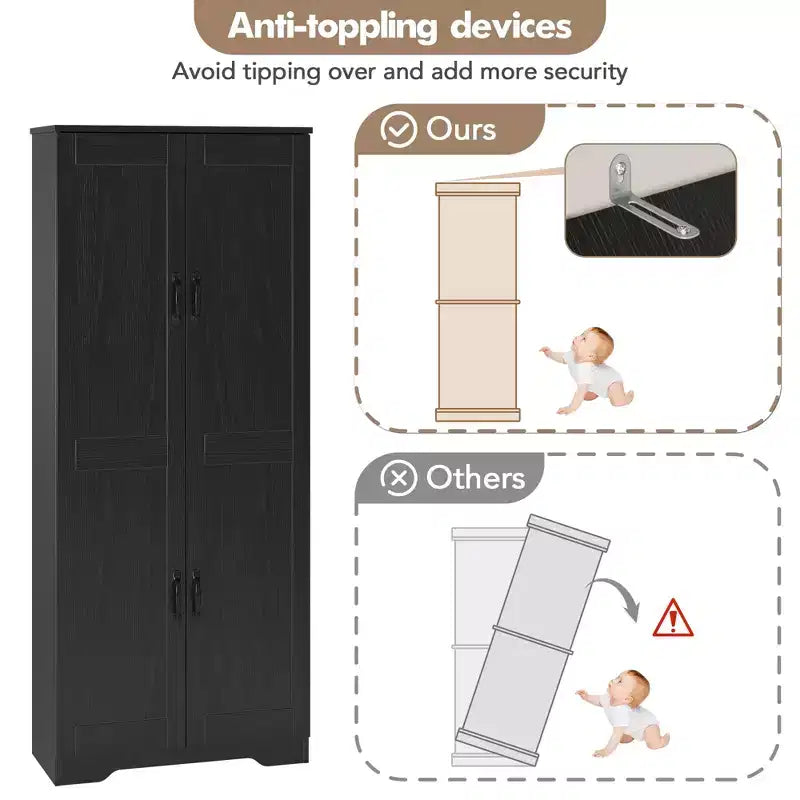 Meuble de cuisine, armoire de rangement autoportante blanche, 60 placards, meuble de rangement haut de salle de bain