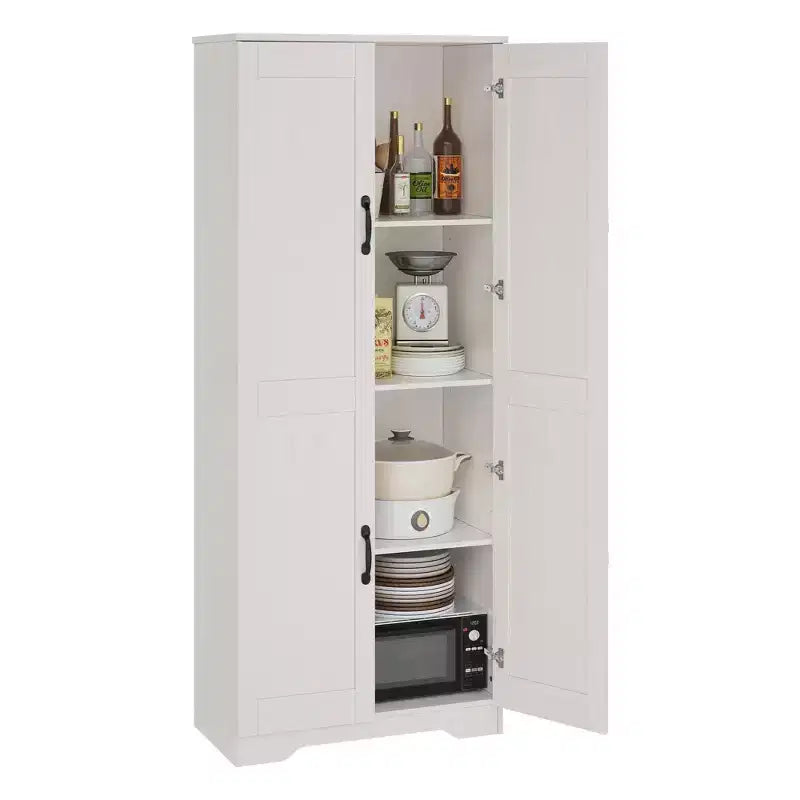 Meuble de cuisine, armoire de rangement autoportante blanche, 60 placards, meuble de rangement haut de salle de bain