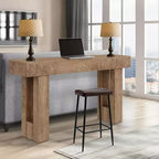 Table console rustique de 63 po – Table d'entrée de style ferme avec étagère ouverte pour le salon et le couloir
