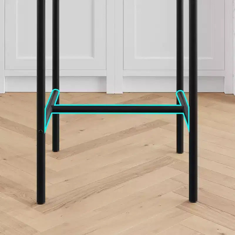 Tabourets de Bar Lot de 4, Tabourets de Bar de Cuisine avec Repose-Pieds, Chaises de Bar Rembourrées de 65 cm avec Dossier, 4 Tabourets de Comptoir Hauteur Standard pour Bar de Comptoir