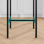 Tabourets de Bar Lot de 4, Tabourets de Bar de Cuisine avec Repose-Pieds, Chaises de Bar Rembourrées de 65 cm avec Dossier, 4 Tabourets de Comptoir Hauteur Standard pour Bar de Comptoir