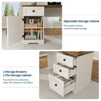 Bureau de direction en L (60) Bureau d'angle de style rustique avec tiroirs de classement et armoire de rangement réglable, idéal pour le bureau à domicile ou l'étude