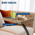 Table d'appoint avec roulettes, petite table de chevet, plateau TV rotatif à 360° en bois, pour salon, chambre à coucher