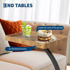 Table d'appoint avec roulettes, petite table de chevet, plateau TV rotatif à 360° en bois, pour salon, chambre à coucher