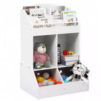 Étagère à livres pour enfants avec rangement de jouets, bibliothèque en bois pour tout-petits, chambres d'enfants et salles de jeux