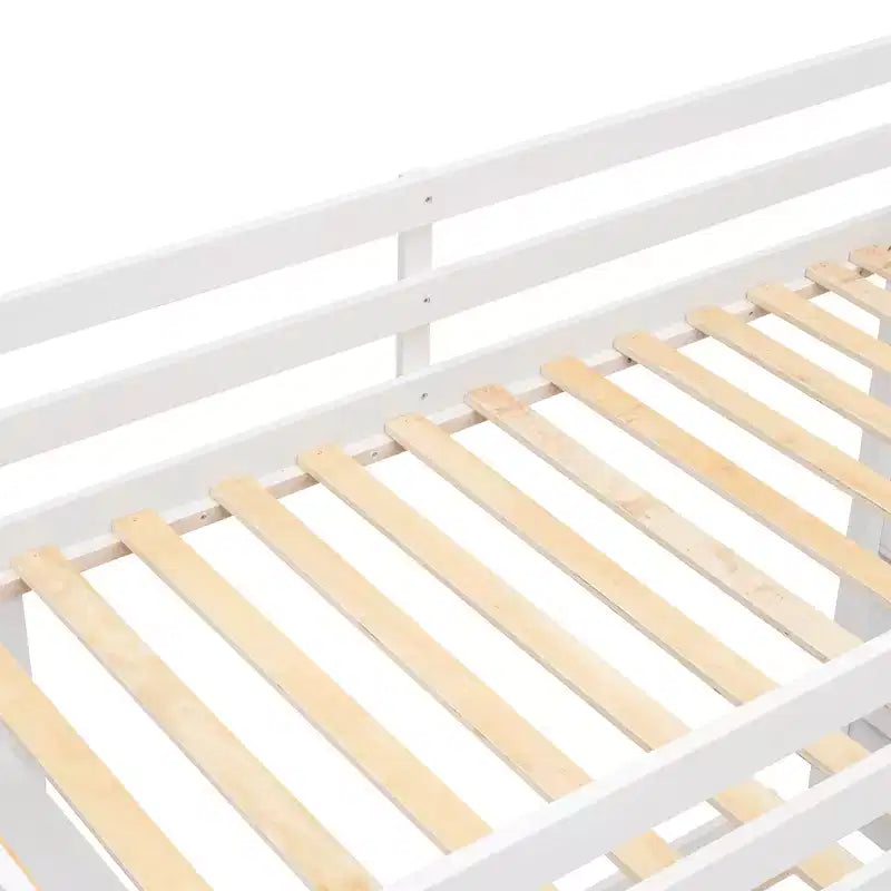 Lits superposés séparables superposés en L, avec escalier de rangement, cadre de lit en bois avec 4 tiroirs et étagères pour enfants, adolescents et adultes