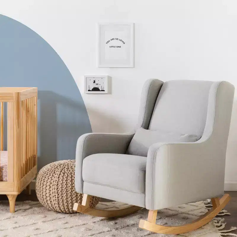 Fauteuil à bascule Kai de Babyletto en tissu Eco-Performance | Hydrofuge et antitache