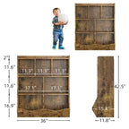 Bibliothèque pour enfants à trois niveaux, bibliothèque pour enfants avec armoires de rangement, étagère de rangement pour jouets, adaptée aux salles de jeux, aux chambres d'enfants