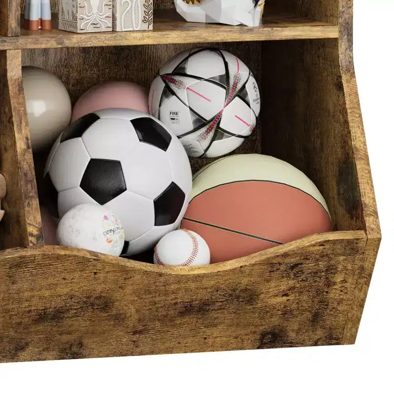 Bibliothèque pour enfants à trois niveaux, bibliothèque pour enfants avec armoires de rangement, étagère de rangement pour jouets, adaptée aux salles de jeux, aux chambres d'enfants