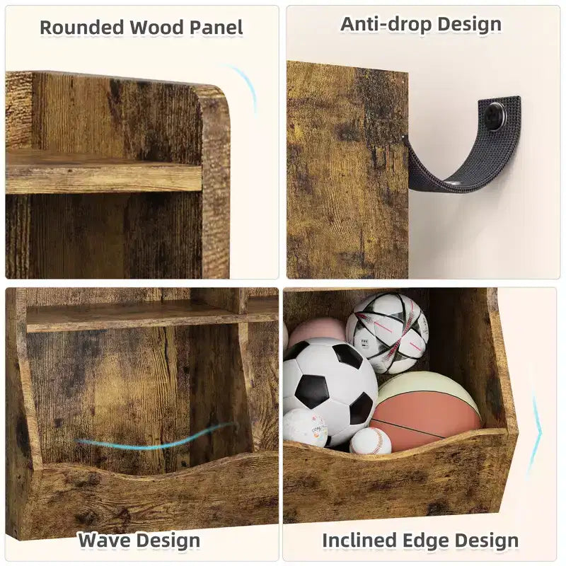 Bibliothèque pour enfants à trois niveaux, bibliothèque pour enfants avec armoires de rangement, étagère de rangement pour jouets, adaptée aux salles de jeux, aux chambres d'enfants