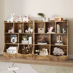 Bibliothèque pour enfants à trois niveaux, bibliothèque pour enfants avec armoires de rangement, étagère de rangement pour jouets, adaptée aux salles de jeux, aux chambres d'enfants