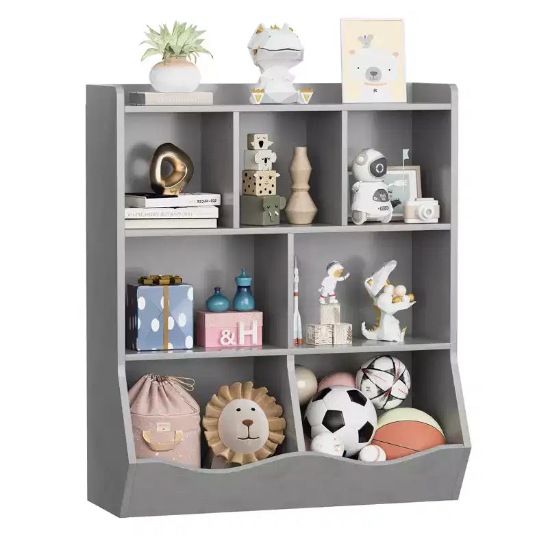Bibliothèque pour enfants à trois niveaux, bibliothèque pour enfants avec armoires de rangement, étagère de rangement pour jouets, adaptée aux salles de jeux, aux chambres d'enfants
