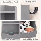 Bibliothèque pour enfants à trois niveaux, bibliothèque pour enfants avec armoires de rangement, étagère de rangement pour jouets, adaptée aux salles de jeux, aux chambres d'enfants