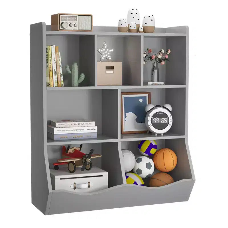 Bibliothèque pour enfants à trois niveaux, bibliothèque pour enfants avec armoires de rangement, étagère de rangement pour jouets, adaptée aux salles de jeux, aux chambres d'enfants