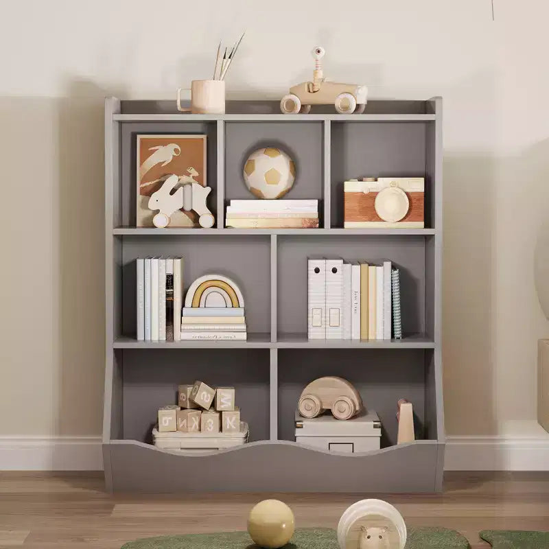 Bibliothèque pour enfants à trois niveaux, bibliothèque pour enfants avec armoires de rangement, étagère de rangement pour jouets, adaptée aux salles de jeux, aux chambres d'enfants