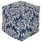 Majestic Home Goods,Cube Pouf French Quarter Navy
