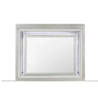 HomeStock Champagne Mirror with Elegant Frame and Reflective Accents  Transitional Bedroom Wall Mirror