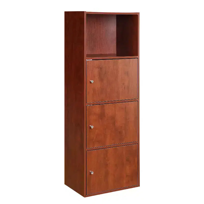 Armoires de rangement utilitaires HomeStock en bois de bouleau de 91 cm de hauteur et 61 cm de largeur, avec 1 porte et 2 étagères